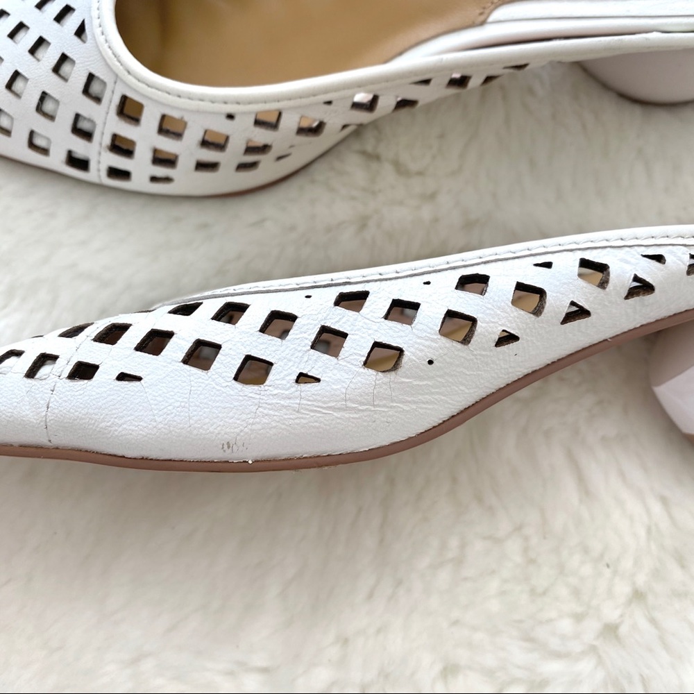 JAGGAR The Label Cage White Leather Heels - Picture 9 of 13
